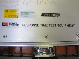 (2) POWER SYSTEMS COMBUSTION ENGINEERING RESPONSE TIME TEST PORTABLE EQUIPMENT, IN HEAVY DUTY CASES, TEST FUNCTIONS INCLUDE: VOLTAGE, LOW CURRENT, HIGH CURRENT, FREQUENCY, AND RESISTANCE-2150