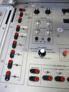 (2) POWER SYSTEMS COMBUSTION ENGINEERING RESPONSE TIME TEST PORTABLE EQUIPMENT, IN HEAVY DUTY CASES, TEST FUNCTIONS INCLUDE: VOLTAGE, LOW CURRENT, HIGH CURRENT, FREQUENCY, AND RESISTANCE-2150