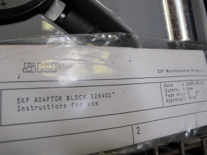 SKF ADAPTOR BLOCK KIT, MODEL NUMBER 226402-2156