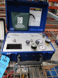 LOT TO INCLUDE: (1) ACS HYDRAULICS SERVO ANALYZER, WITH POWER SUPPLY, TEST CABLE, INSTRUCTION BOOKLET, AND PORTABLE CASE, (1) RALSTON INSTRUMENTS NITROPAK, MODEL NUMBER NPAK-0000-0-0, WITH ACCESSORY BAG-2158