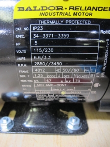 GENERAL ATOMICS ELECTRONIC SYSTEM PUMP, METAL BELLOWS, 3450 RPM, 50/60 HZ-2180