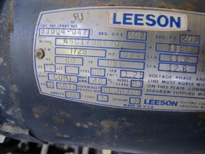 LOT TO INCLUDE: (1) LEESON MOTOR, MODEL NUMBER A6C17DB62C, 3/4 HP, 1725 RPM, 6115 V, 60 HZ, (1) EMERSON MOTOR, MODEL NUMBER C55JXGTM-3830, 3/4 HP, 1725 RPM, 115 V, 60 HZ-2182