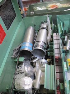 LOT TO INCLUDE: (2) STEEL JOB BOXES WITH AMETEK TWIN SEAL PRESSURE OIL AND DISTILLED WATER PUMP PARTS AND ASSEMBLIES, (1) STEEL JOB BOX ASHCROFT GAUGE-2188