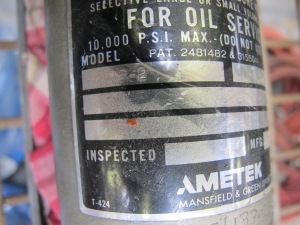 AMETEK OIL TWIN SEAL PRESSURE PUMP, MODEL R-2-2193