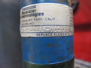 PUROLATOR TECHNOLOGIES HYDRAULIC TEST STAND WITH RESERVOIR AND FILTER, MODEL NUMBER PIN-003AF-VUONHN-2195