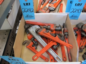 MISC. RIDGID PIPE WRENCHES: 10" OR SIMILAR-2242