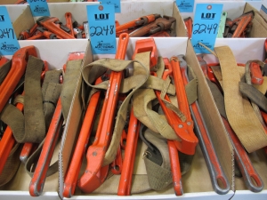 MISC. RIDGID STRAP WRENCHES, VARIED SIZES-2248
