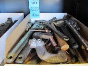 MISC. TOOLING TO INCLUDE: BERYLCO AND AMPCO NON SPARKING CLAMPS, PIPE WRENCHES, PLIERS, SCRAPERS, CRESCENT WRENCHES-2282