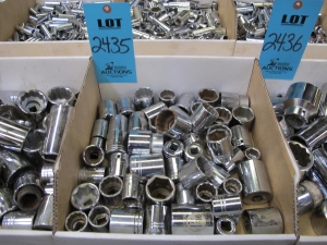 LOT TO INCLUDE WILLIAMS, PROTO, AND ARMSTRONG: 6 AND 12 POINT SOCKETS, VARYING SIZES-2435