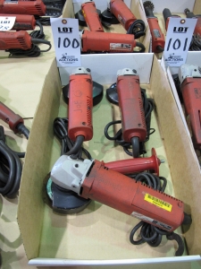 LOT (3) MILWAUKEE ELECTRIC ANGLE GRINDERS (T-10) LOADING & HANDLING FEE $10-100