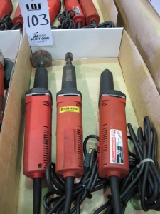LOT (3) MILWAUKEE ELECTRIC DIE GRINDERS (T-10) LOADING & HANDLING FEE $10-103