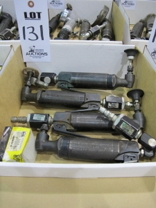 LOT (4) ASST'D PNEUMATIC ANGLE GRINDERS (T-10) LOADING & HANDLING FEE $10-131