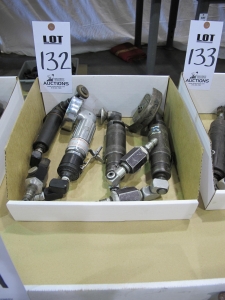 LOT (4) ASST'D PNEUMATIC ANGLE GRINDERS (T-10) LOADING & HANDLING FEE $10-132