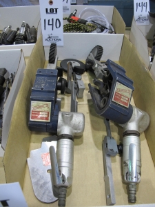 LOT (2) DYNABRADE MODEL 148 PNEUMATIC BELT SANDERS (T-10) LOADING & HANDLING FEE $10-140