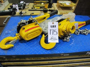 LOT (2) KONECRANES 3-TON LEVER HOISTS (T-10) LOADING & HANDLING FEE $10-175