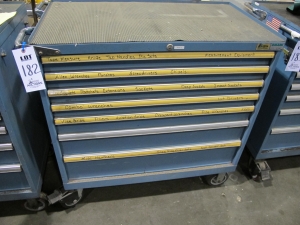 LISTA 7-DRAWER TOOL CABINET W/ CONTENTS (T-10) LOADING & HANDLING FEE $50-182