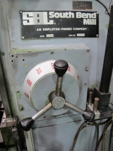 SOUTHBEND MODEL F2UE VERTICAL/HORIZONTAL KNEE MILL, 52" X 11" TABLE, S/N 5104029 (T-10) LOADING & HANDLING FEE $300-206