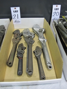 LOT ASST'D ADJUSTABLE WRENCHES (T-10) LOADING & HANDLING FEE $10-21