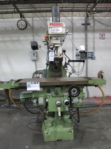 PROMILL MODEL AC-4KV VERTICAL MILL, 54"X17" TABLE, S/N 021506 (T-10) LOADING & HANDLING FEE $300-222