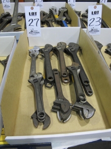 LOT ASST'D ADJUSTABLE WRENCHES (T-10) LOADING & HANDLING FEE $10-27