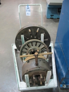 LOT ASST'D FACE PLATE & (3) JAW CHUCKS (T-10) LOADING & HANDLING FEE $25-270