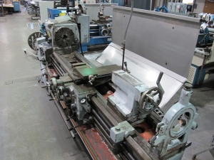 WEBB ENGINE LATHE, GAP BED, 20" X 80" CC, 29" SWING IN GAP, 3" HOLE THRU, 4 JAW CHUCK, (2) STEADY RESTS, COOLANT SYSTEM, FOOT BRAKE, 2 AXIS DRO, S/N 8203-02 (T-10) LOADING & HANDLING FEE $750-271