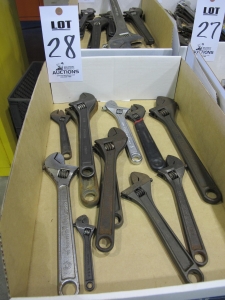 LOT ASST'D ADJUSTABLE WRENCHES (T-10) LOADING & HANDLING FEE $10-28
