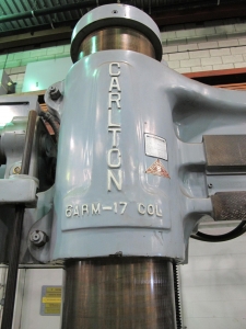 CARLTON RADIAL ARM DRILL, 6' ARM, 17" COLUMN, TILTING BOX TABLE, S/N 4A-5816 (T-10) LOADING & HANDLING FEE $1,250-288