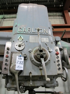CARLTON RADIAL ARM DRILL, 6' ARM, 17" COLUMN, TILTING BOX TABLE, S/N 4A-5816 (T-10) LOADING & HANDLING FEE $1,250-288