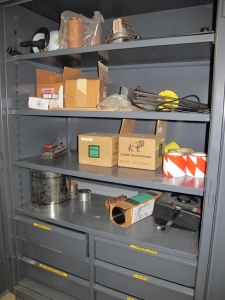 HEAVY DUTY 2-DOOR CABINET W/ CONTENTS (T-10) LOADING & HANDLING FEE $50-326