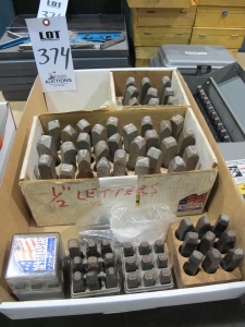 LOT ASST'D STAMP NUMBERS & LETTERS (T-10) LOADING & HANDLING FEE $10-374