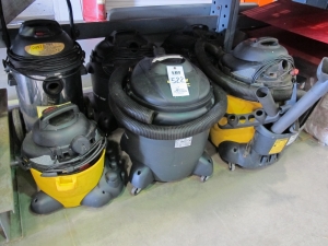 LOT (7) ASST'D WET/DRY VACUUM CLEANERS (T-10) LOADING & HANDLING FEE $50-522