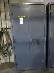 STRONG HOLD 2-DOOR STORAGE CABINET W/ CONTENTS (T-10) LOADING & HANDLING FEE $50-526