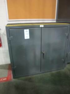 STRONG HOLD 2-DOOR STORAGE CABINET W/ CONTENTS (T-10) LOADING & HANDLING FEE $50-544