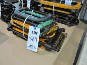 LOT (8) C CLAMPS (T-10) LOADING & HANDLING FEE $10-569