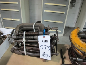 LOT (8) ASST'D C CLAMPS (T-10) LOADING & HANDLING FEE $10-573