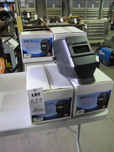 LOT (7) JACKSON WELDING HELMETS (T-10) LOADING & HANDLING FEE $10-588