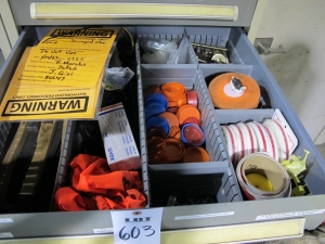 STANLEY VIDMAR 7-DRAWER TOOL CABINET W/ CONTENTS (T-10) LOADING & HANDLING FEE $50-603