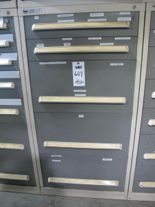 STANLEY VIDMAR 5-DRAWER TOOL CABINET W/ CONTENTS (T-10) LOADING & HANDLING FEE $50-604