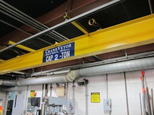 CRANEVEYOR CORP BRIDGE CRANE 22'W 40'L RUNWAY W/ 2-TON YALE CRANE (T-10) LOADING & HANDLING FEE $2,500-615