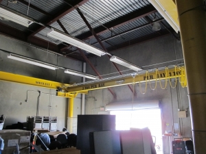 KUNDEL 30' W 40' L OVER HEAD CRANE, 3-TON W/ (2) 3-TON KONECRANES ELECTRIC CRANES (T-10) LOADING & HANDLING FEE $6,000-616A