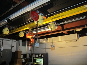 JET ELECTRIC HOIST 1/2-TON W/ 23' RAN WAY BEAM (T-10) LOADING & HANDLING FEE $1,000-616B