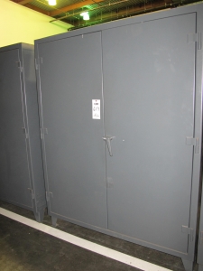 STRONG HOLD 2-DOOR STORAGE CABINET W/ CONTENTS (T-10) LOADING & HANDLING FEE $50-619