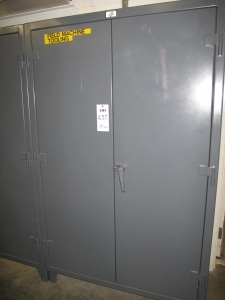 STRONG HOLD 2-DOOR STORAGE CABINET W/ CONTENTS (T-10) LOADING & HANDLING FEE $50-632
