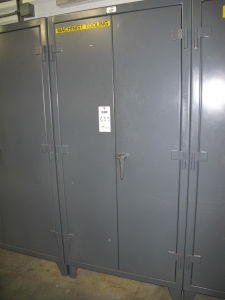 STRONG HOLD 2-DOOR STORAGE CABINET W/ CONTENTS (T-10) LOADING & HANDLING FEE $50-633
