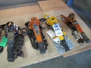 LOT (3) LEVER HOISTS (T-10) LOADING & HANDLING FEE $25-640