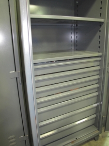 STRONG HOLD 2-DOOR STORAGE CABINET W/ CONTENTS (T-10) LOADING & HANDLING FEE $50-656