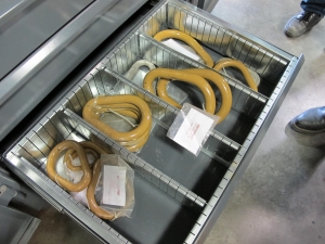 STRONG HOLD 2-DOOR STORAGE CABINET W/ CONTENTS (T-10) LOADING & HANDLING FEE $50-656