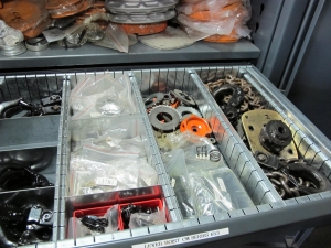 STRONG HOLD 2-DOOR STORAGE CABINET W/ CONTENTS (T-10) LOADING & HANDLING FEE $50-658