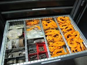 STRONG HOLD 2-DOOR STORAGE CABINET W/ CONTENTS (T-10) LOADING & HANDLING FEE $50-658